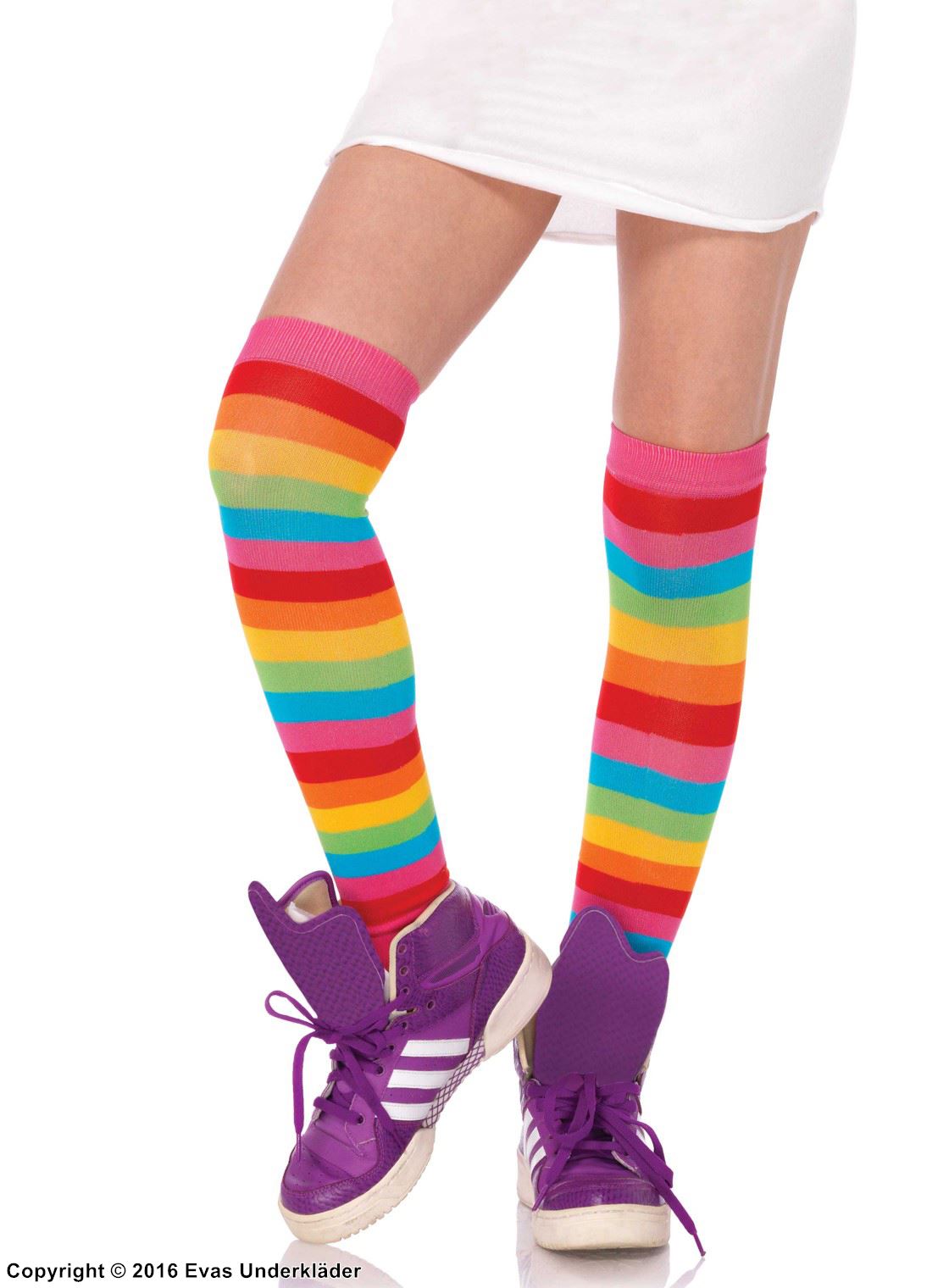 Regnbågsfärgade stockings